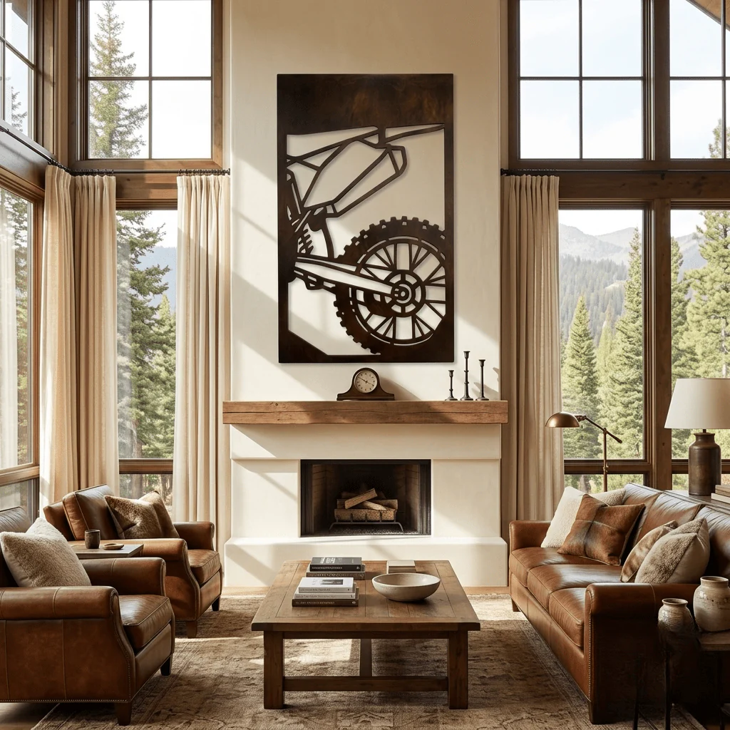 The Dirt Bike - Metal Wall Art - Umber
