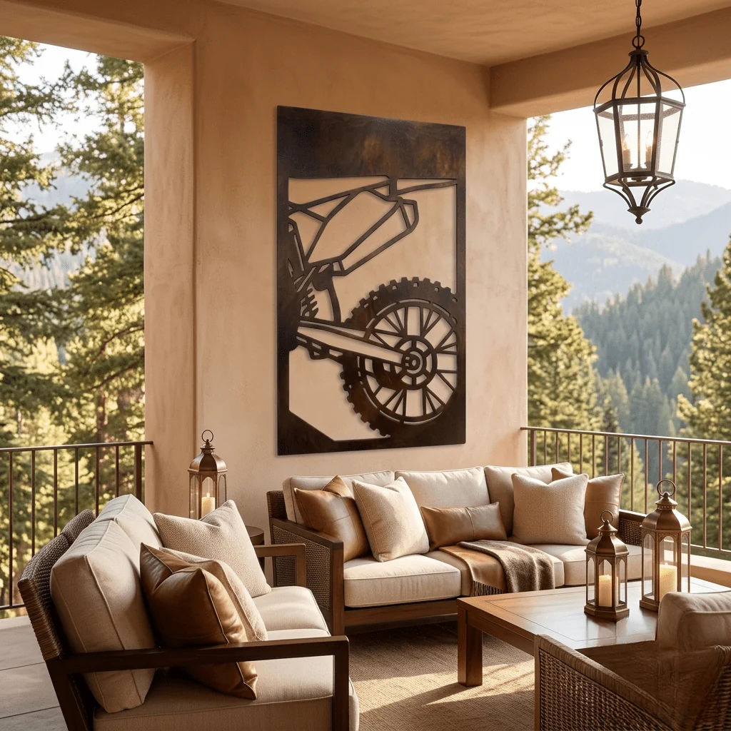 The Dirt Bike - Metal Wall Art - Umber - Image 2