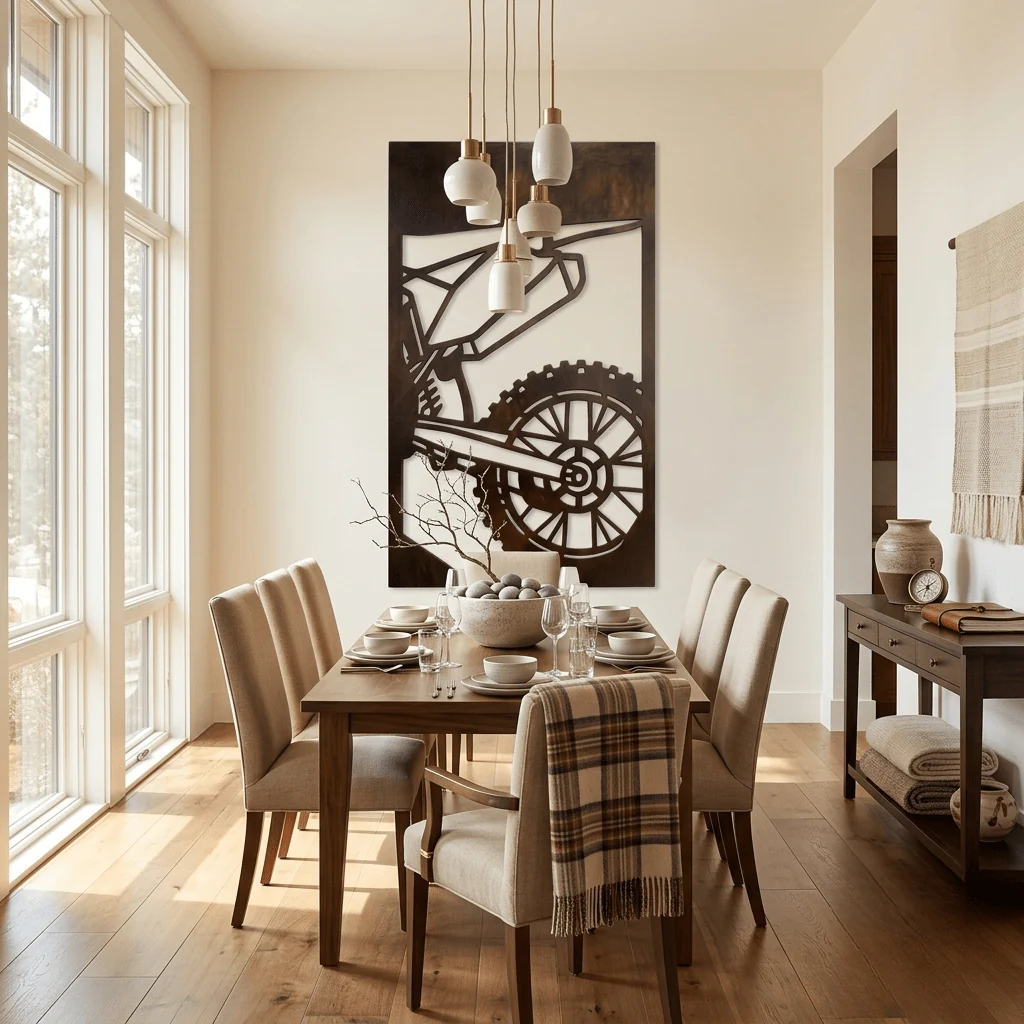 The Dirt Bike - Metal Wall Art - Umber - Image 3