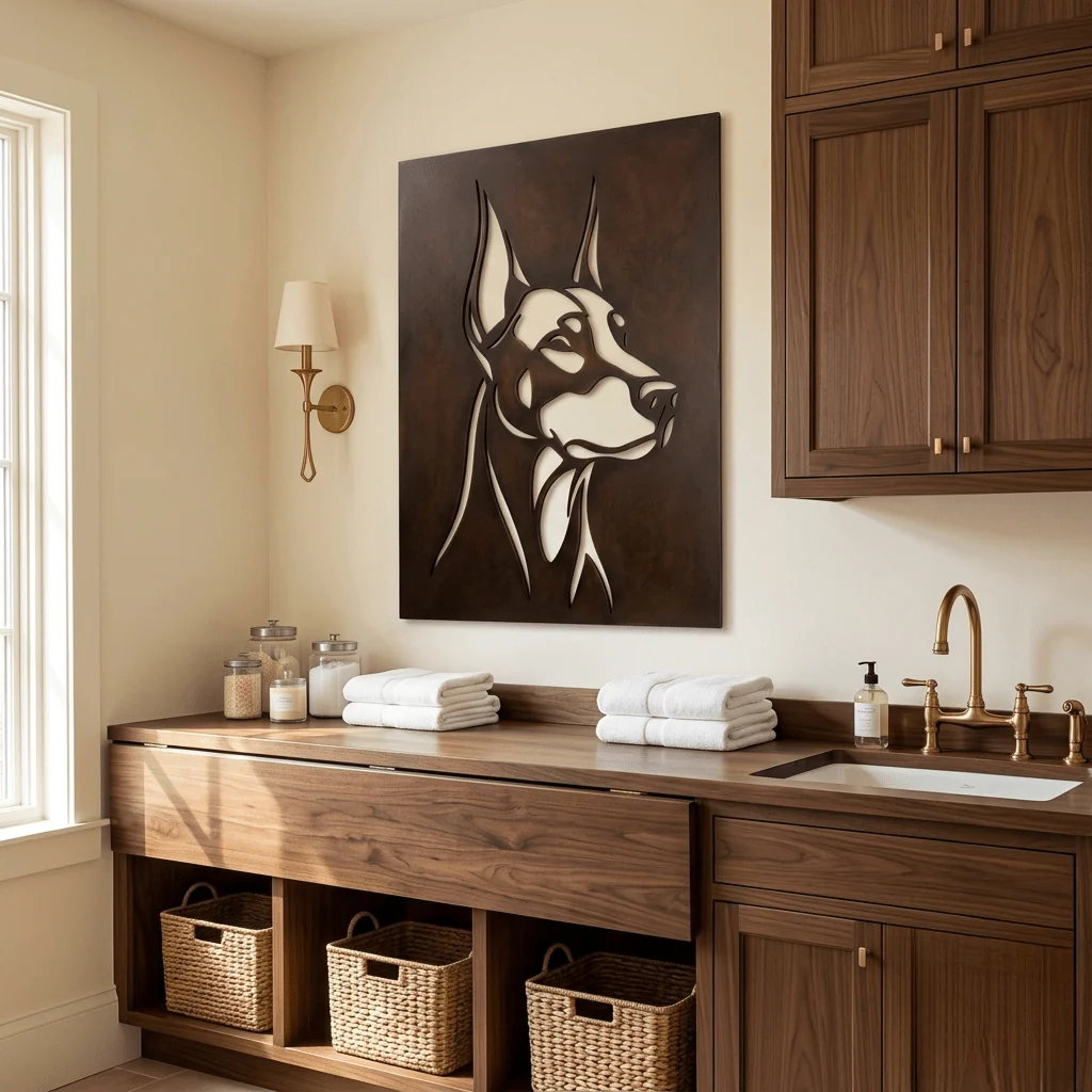 The Doberman - Metal Wall Art - Umber - Image 2