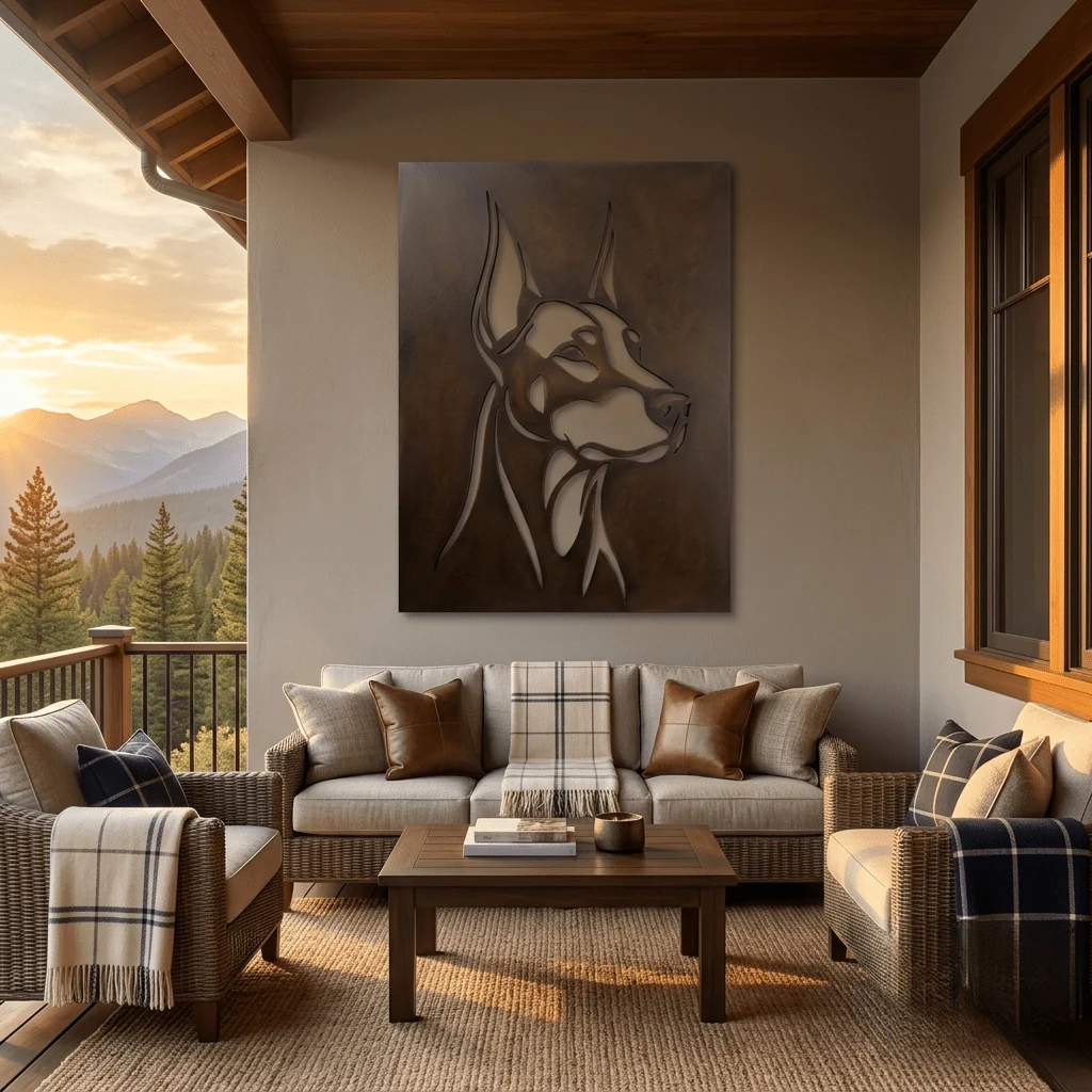 The Doberman - Metal Wall Art - Umber - Image 5