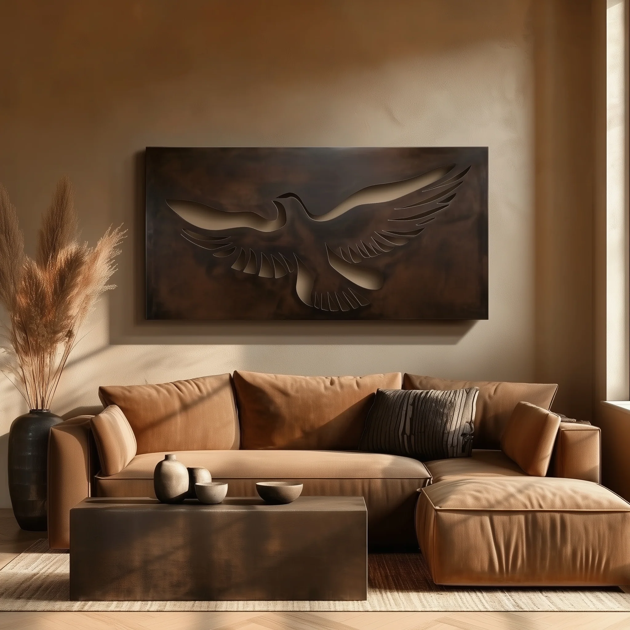 The Dove - Metal Wall Art - Umber
