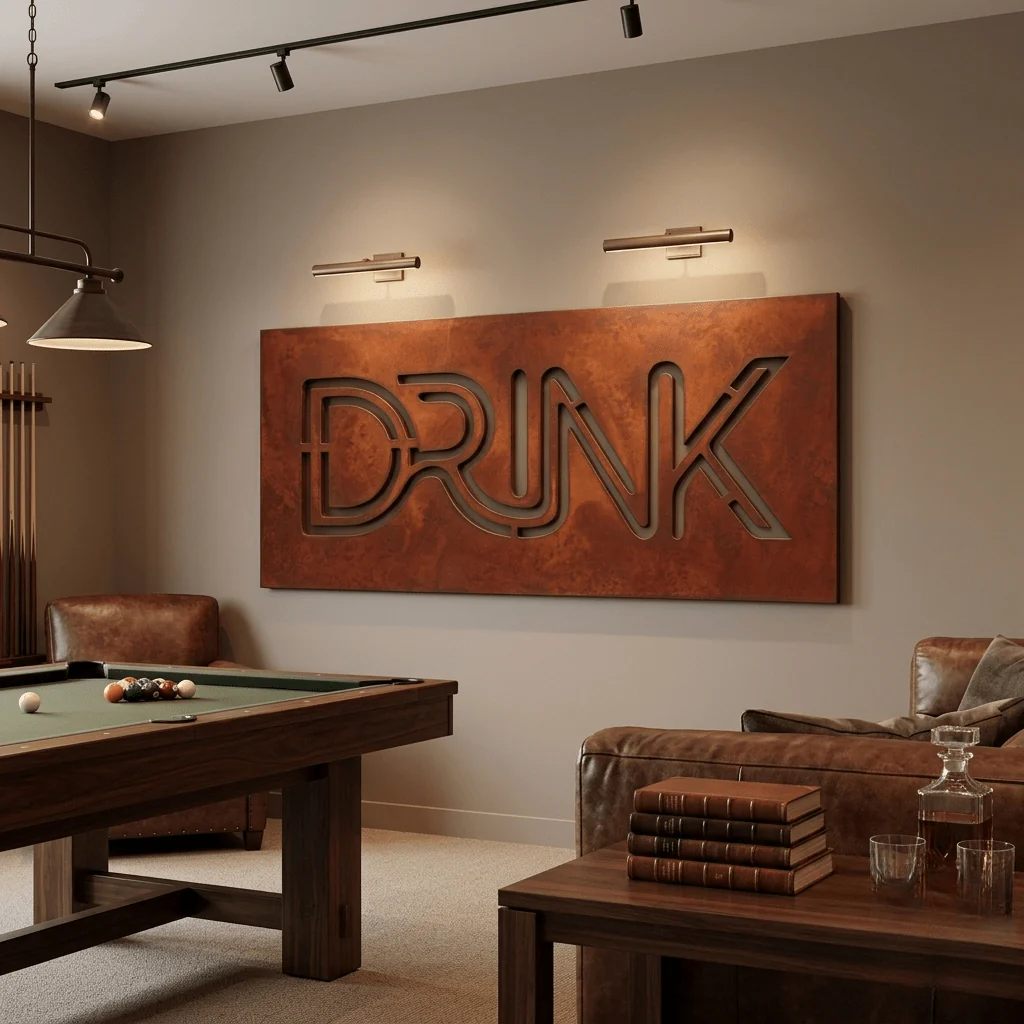 The Drink - Metal Wall Art - Oxide - Image 2