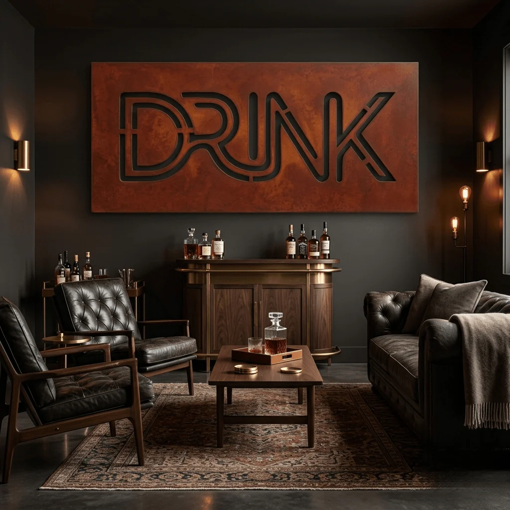 The Drink - Metal Wall Art - Oxide - Image 3