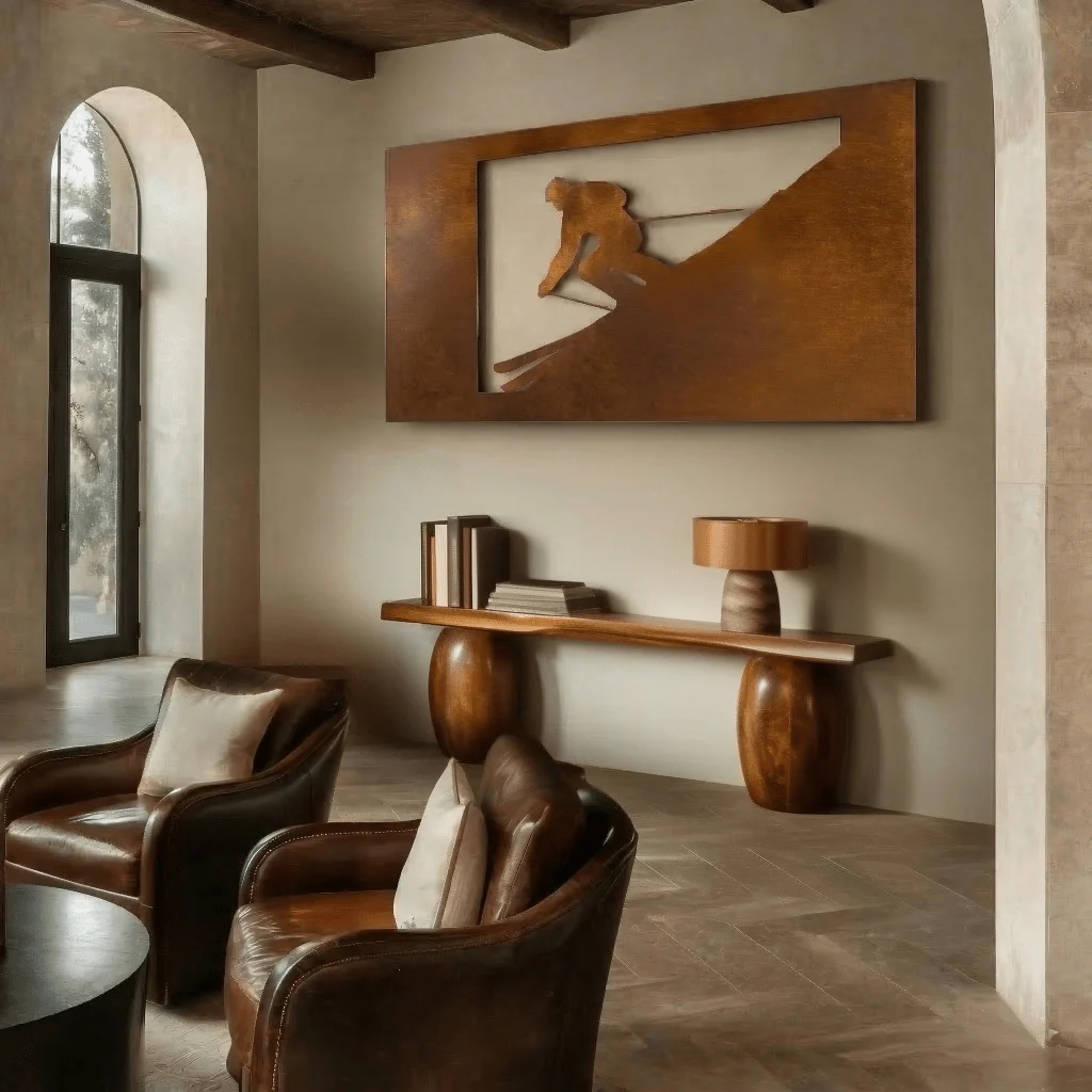 The Dropline - Metal Wall Art - Oxide