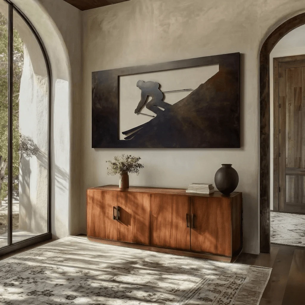 The Dropline - Metal Wall Art - Umber