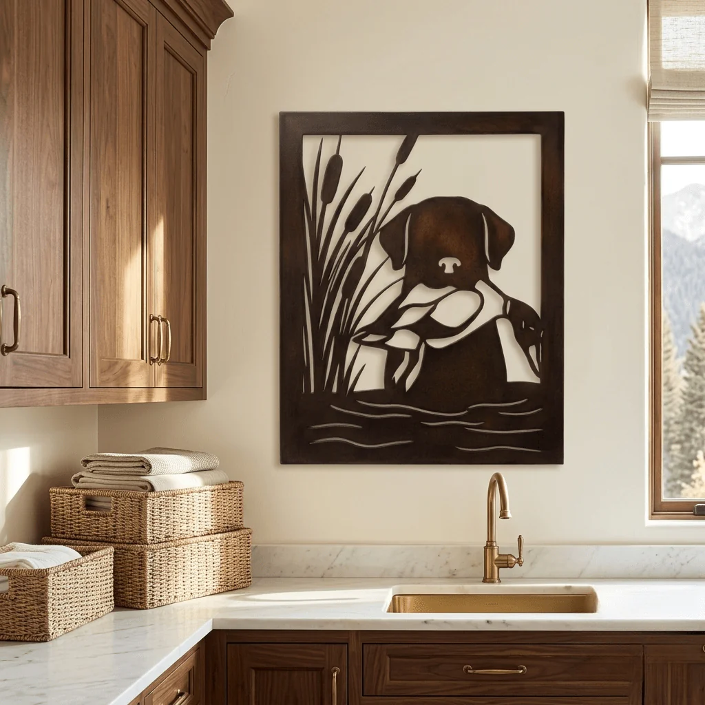 The Duck Retriever - Metal Wall Art - Umber - Image 2