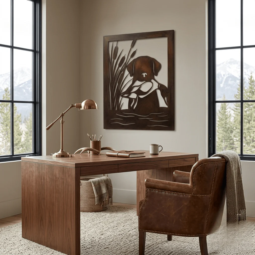 The Duck Retriever - Metal Wall Art - Umber - Image 4