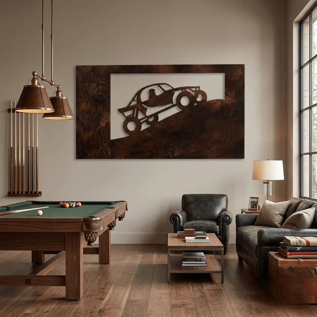 The Dune Buggy - Metal Wall Art - Umber