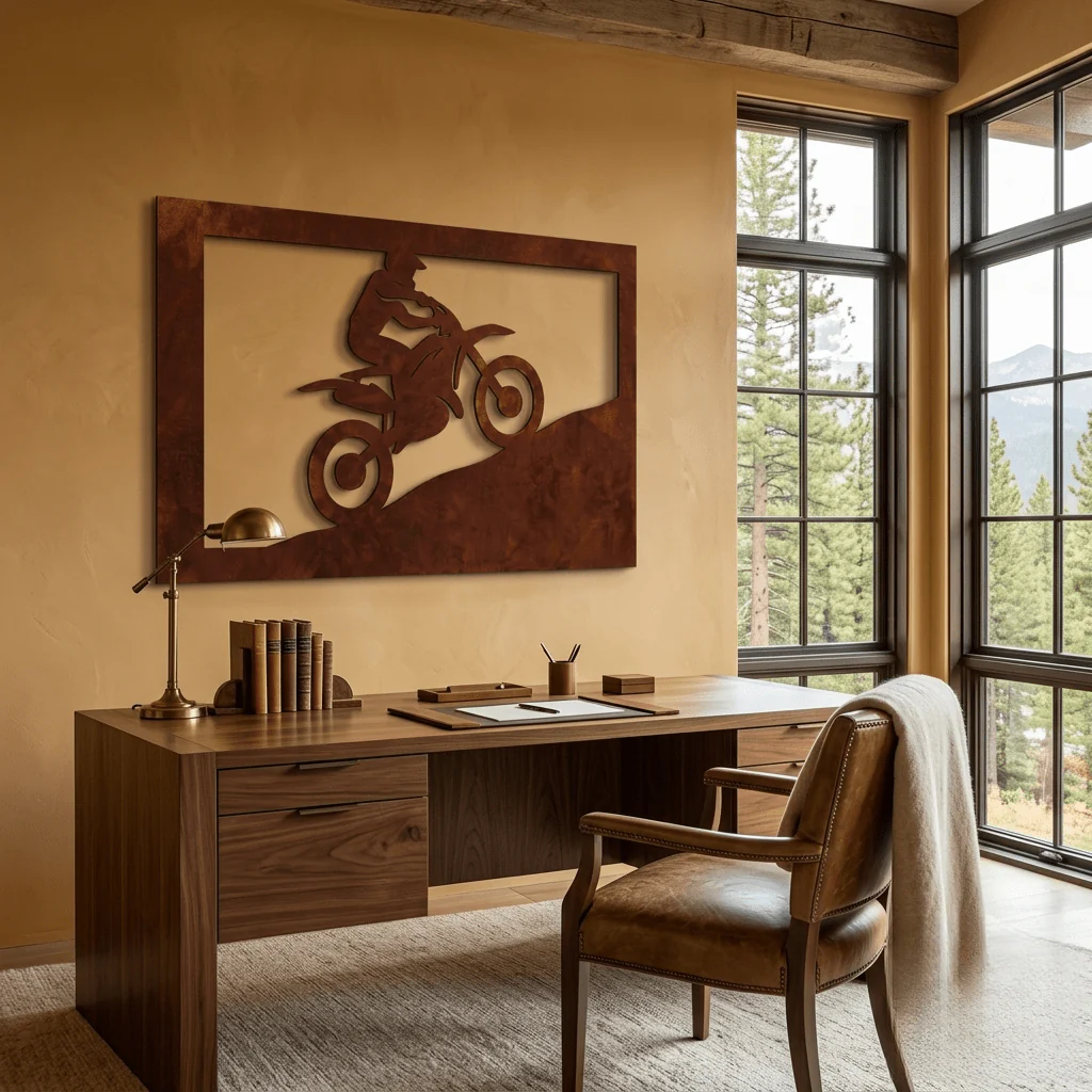 The Dustline Rider - Metal Wall Art - Oxide - Image 2