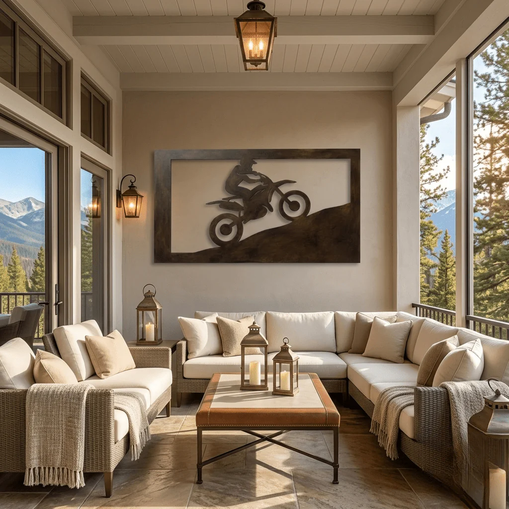 The Dustline Rider - Metal Wall Art - Umber - Image 3