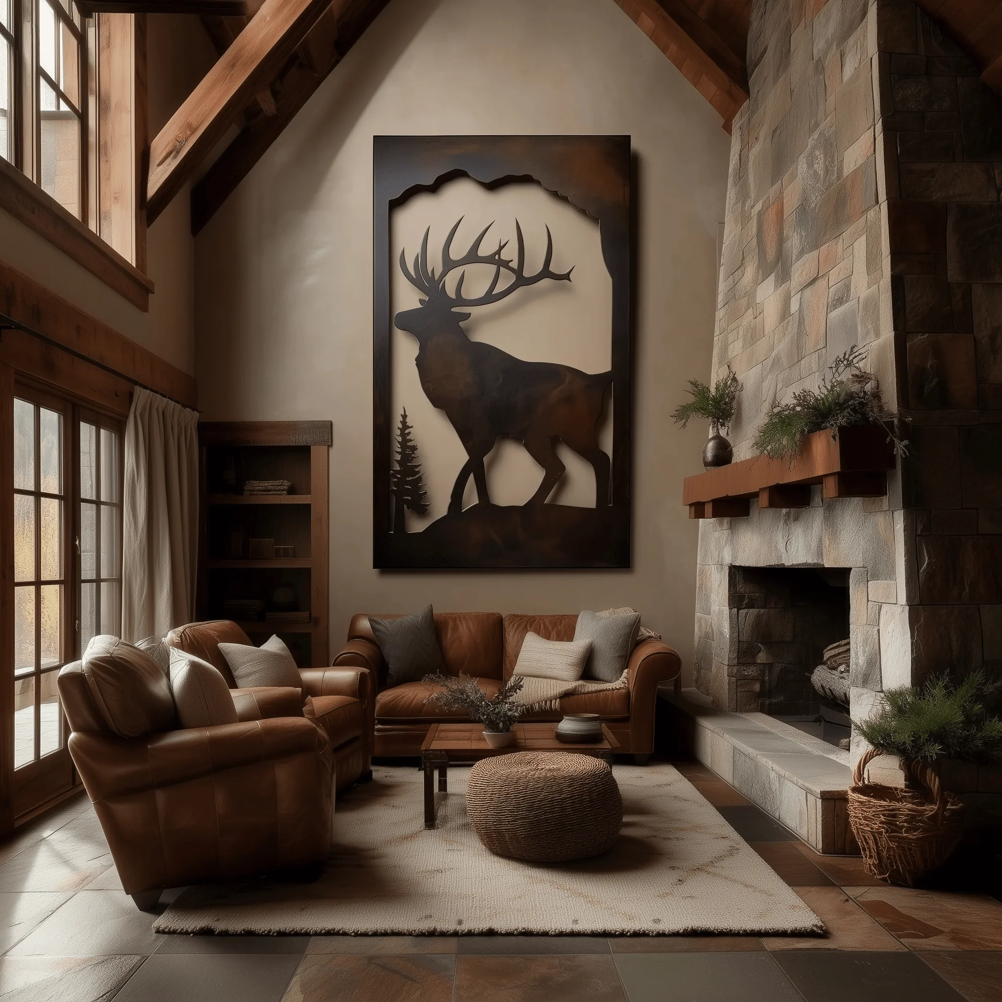 The Elk - Metal Wall Art - Umber - Image 2