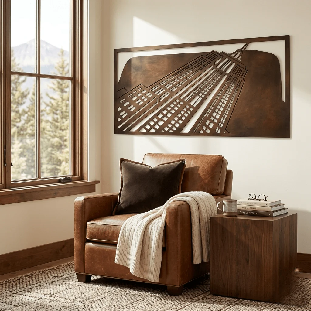 The Empire State Building - Metal Wall Art - Umber - Image 4