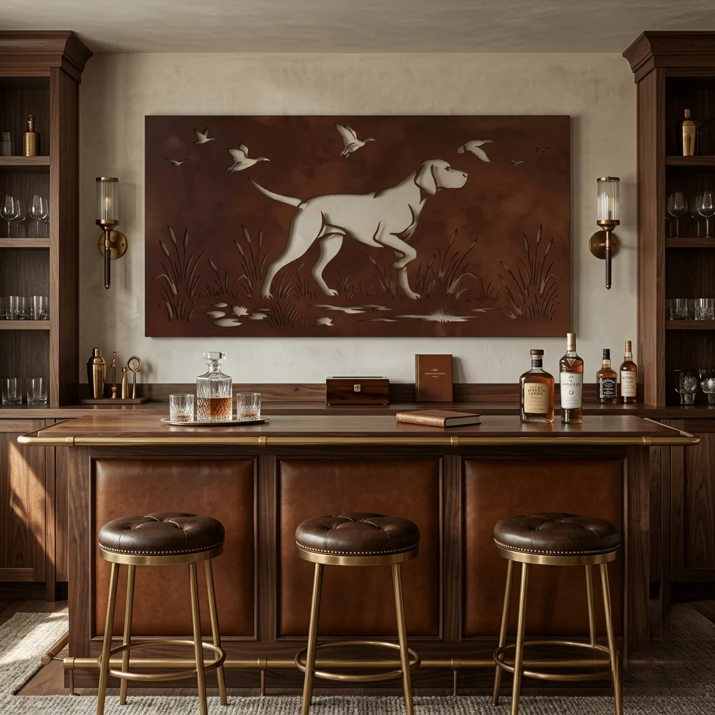 The English Pointer - Metal Wall Art - Oxide