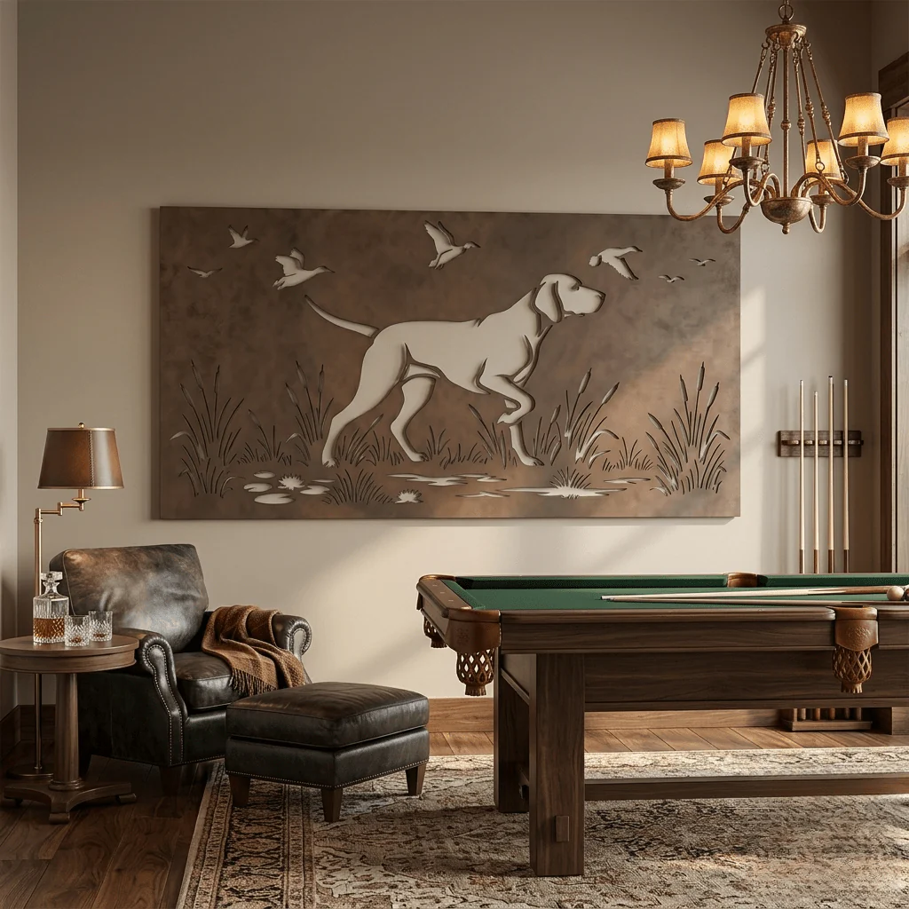 The English Pointer - Metal Wall Art - Umber - Image 2