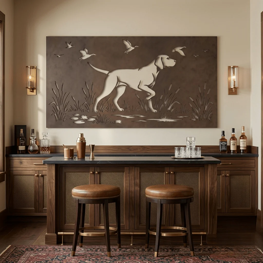 The English Pointer - Metal Wall Art - Umber - Image 3