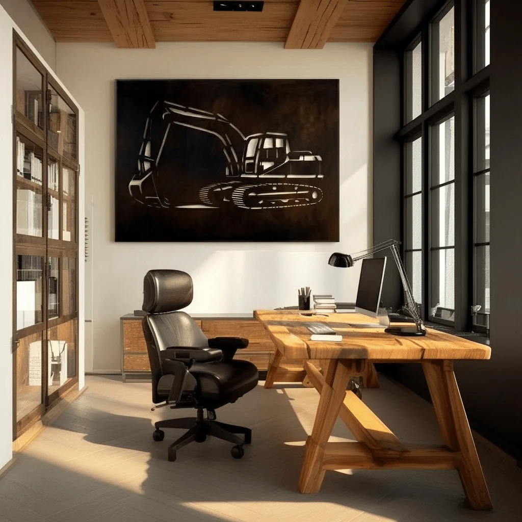 The Excavator - Metal Wall Art - Umber