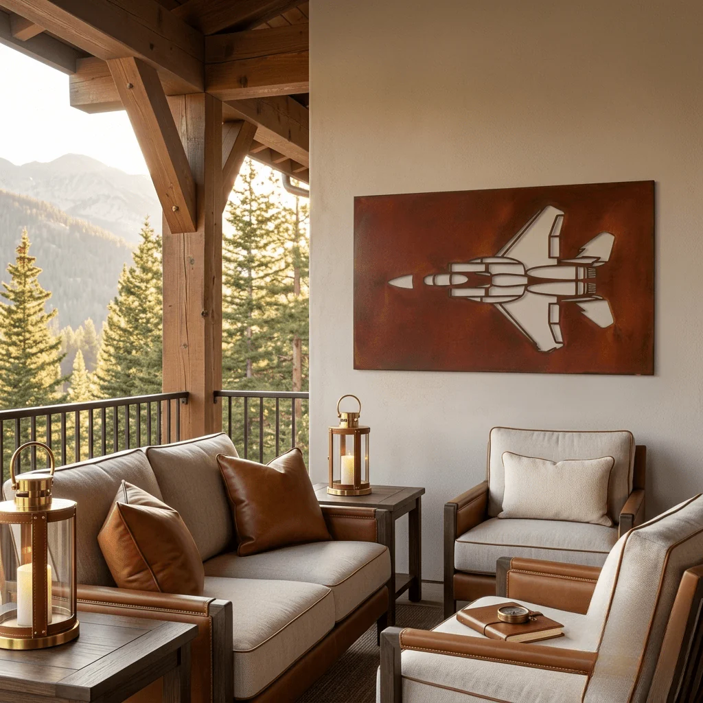 The F22 Raptor - Metal Wall Art - Oxide