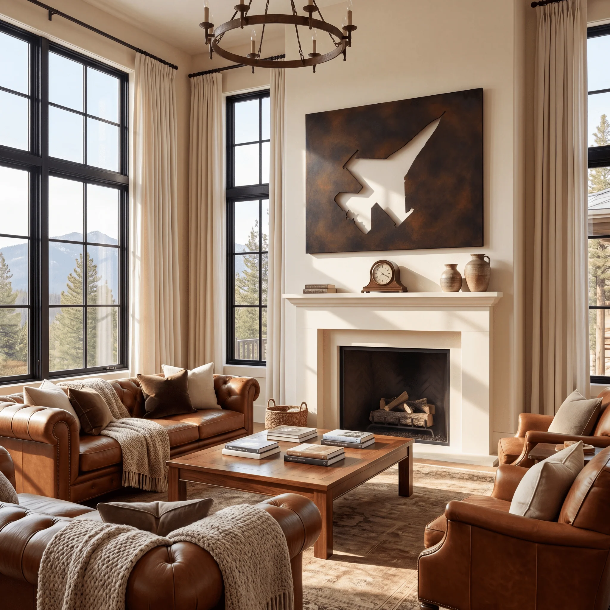 The Fighter Jet - Metal Wall Art - Umber