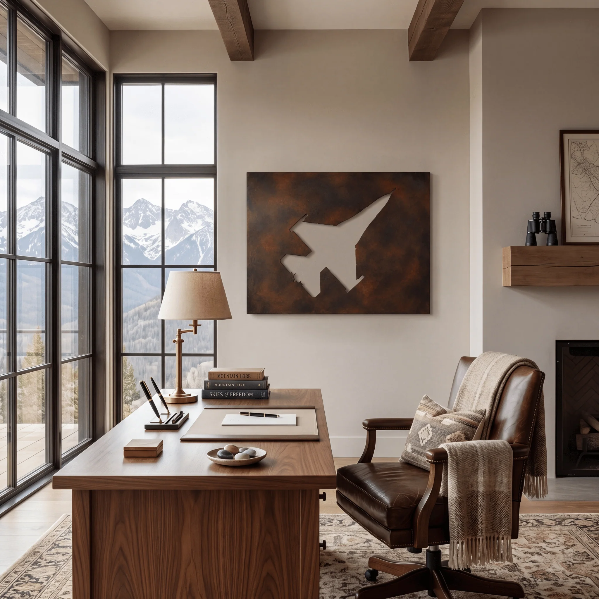 The Fighter Jet - Metal Wall Art - Umber - Image 2