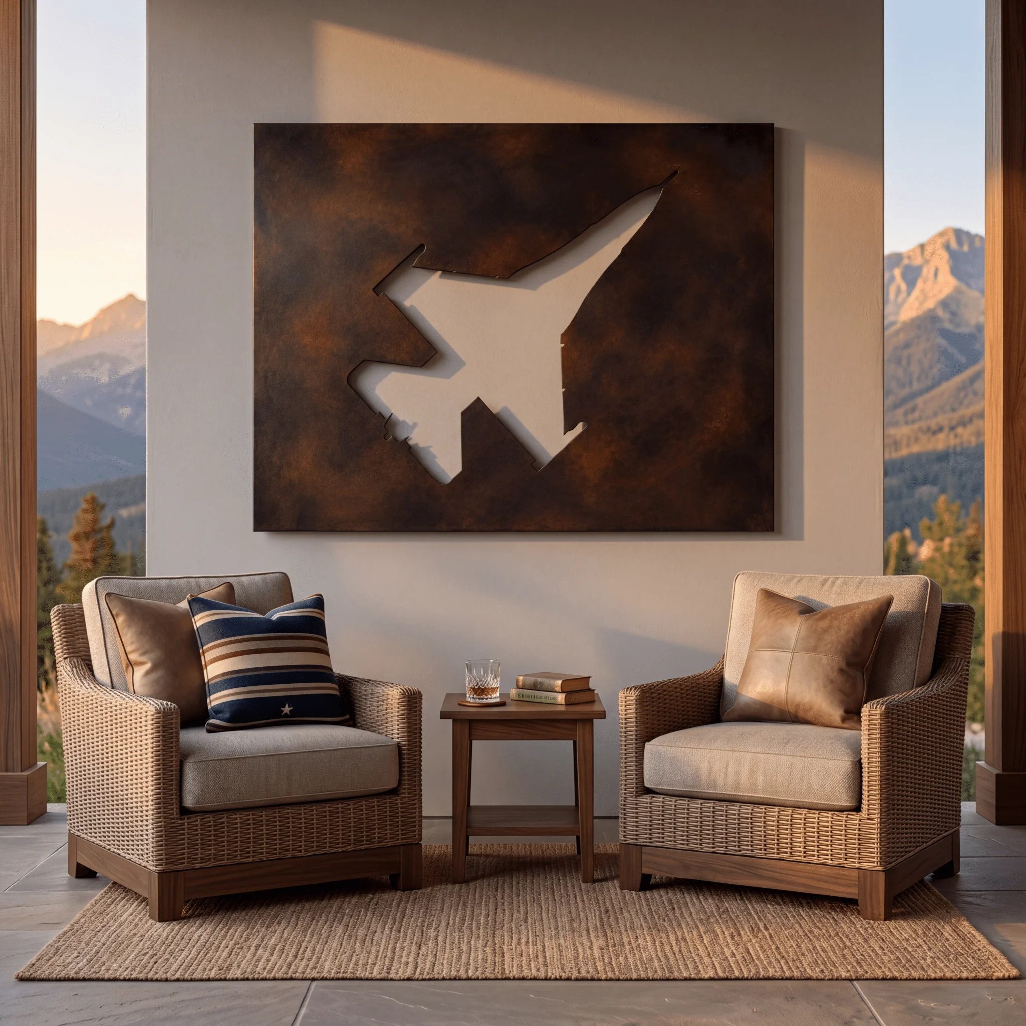 The Fighter Jet - Metal Wall Art - Umber - Image 3