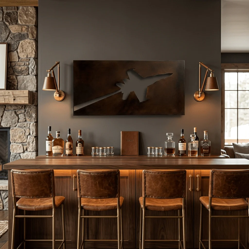 The Flight Path - Metal Wall Art - Umber