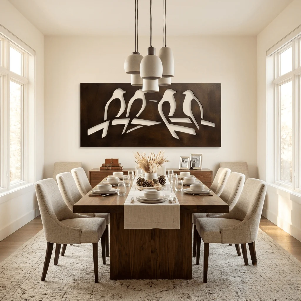 The Flock - Metal Wall Art - Umber - Image 2