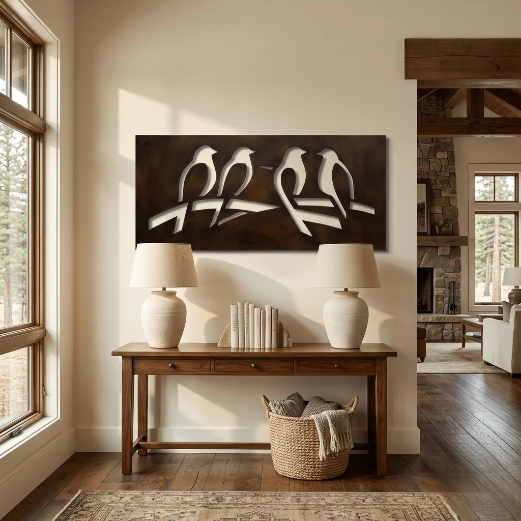 The Flock - Metal Wall Art - Umber - Image 3