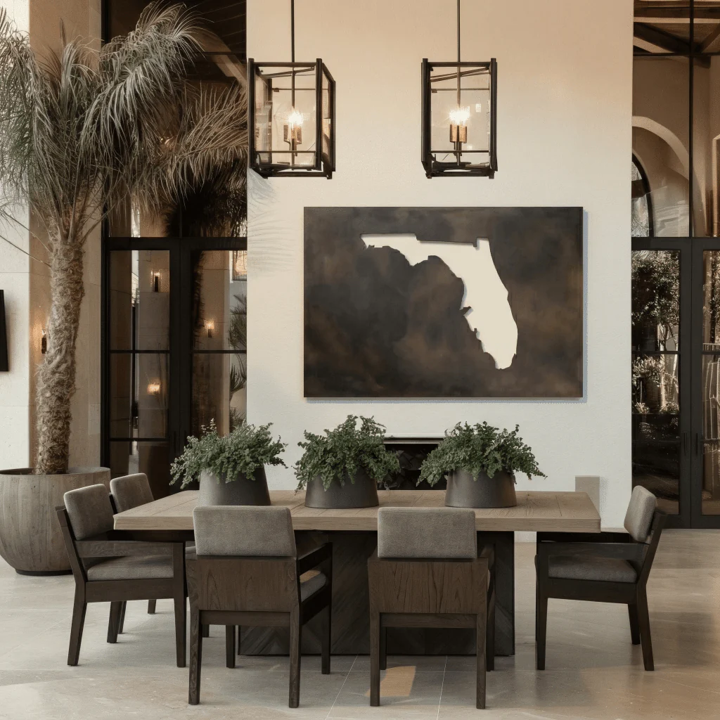 The Florida - Metal Wall Art - Umber
