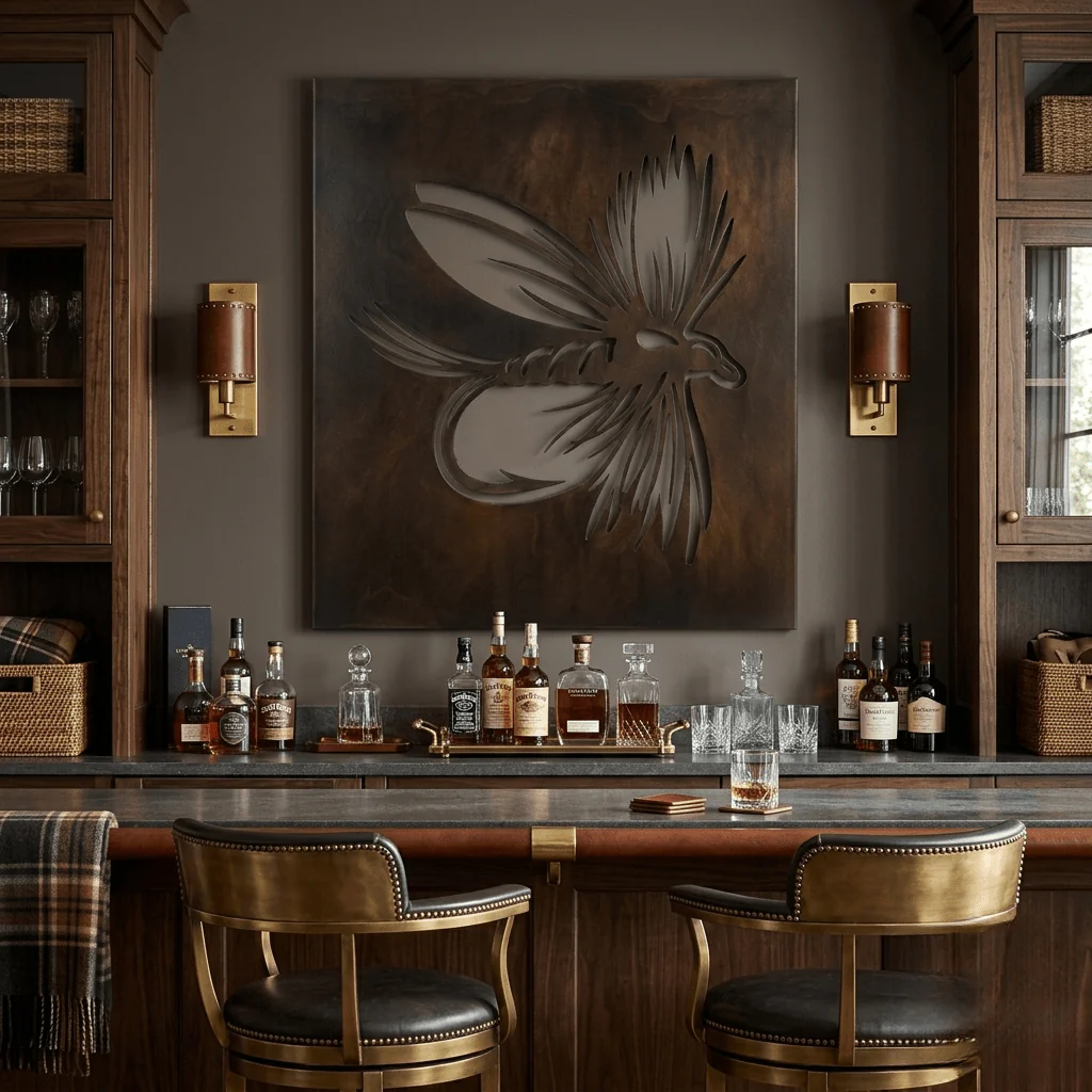 The Fly - Metal Wall Art - Umber