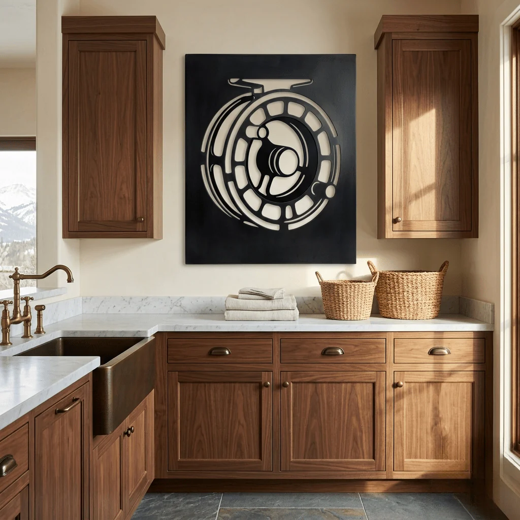 The Fly Reel - Metal Wall Art - Forge