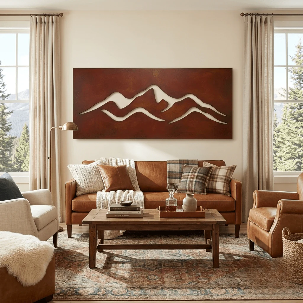The Fold - Metal Wall Art - Oxide