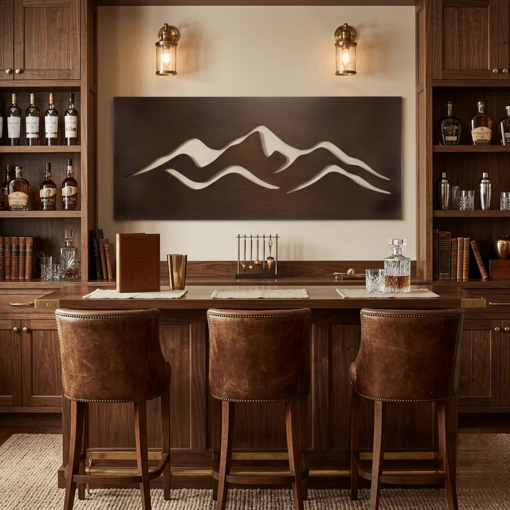 The Fold - Metal Wall Art - Umber