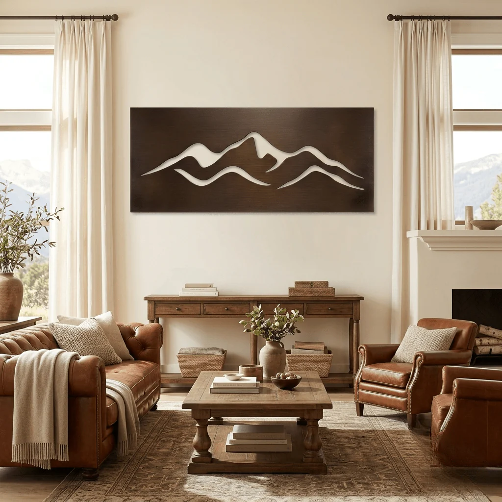 The Fold - Metal Wall Art - Umber - Image 2