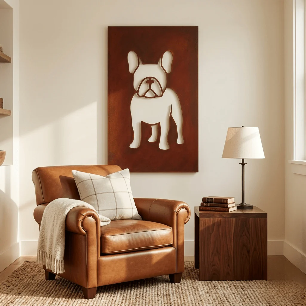 The Frenchie - Metal Wall Art - Oxide - Image 2