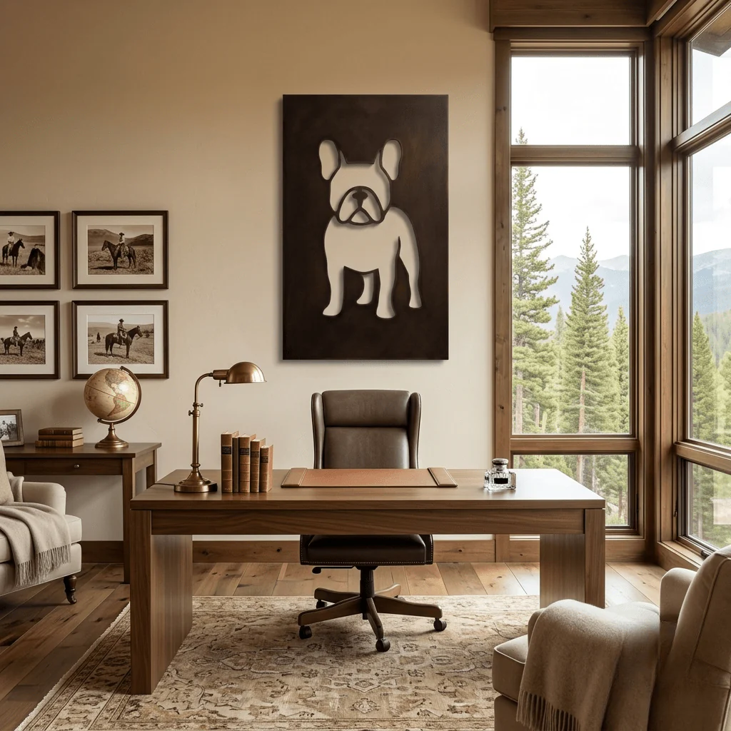 The Frenchie - Metal Wall Art - Umber