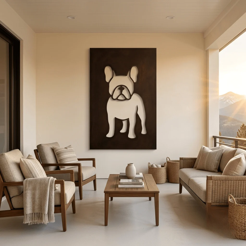 The Frenchie - Metal Wall Art - Umber - Image 2