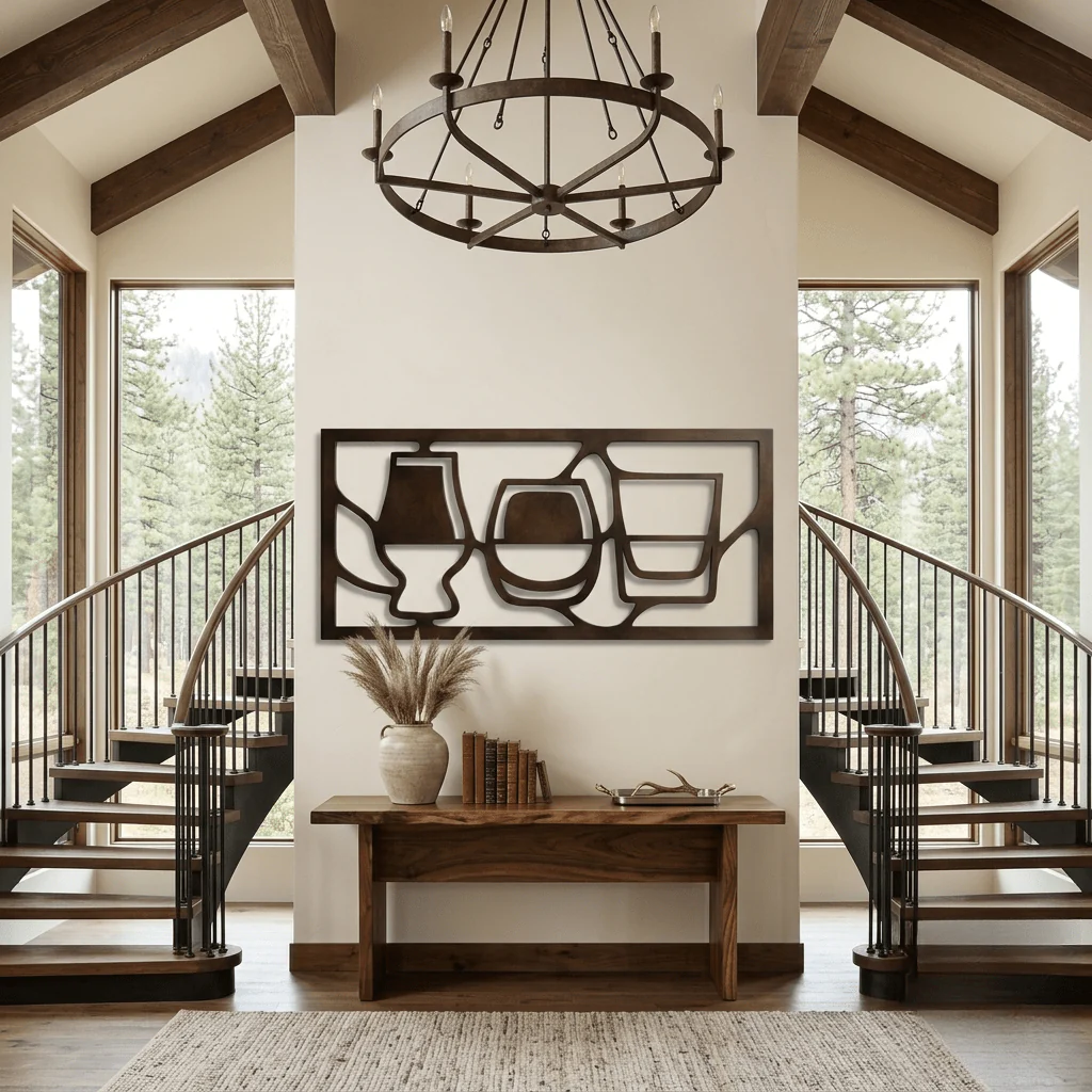 The Gathered Glass - Metal Wall Art - Umber