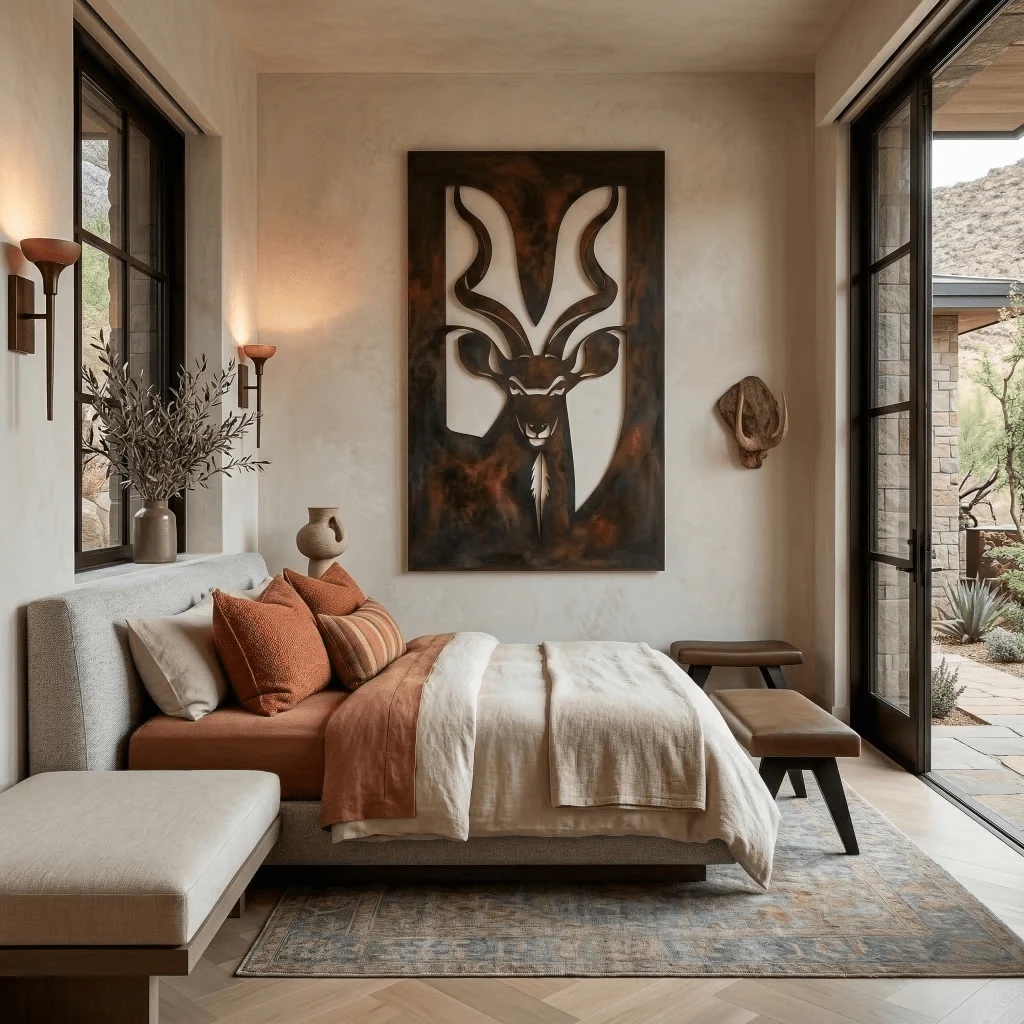 The Greater Kudu - Metal Wall Art - Umber - Image 2