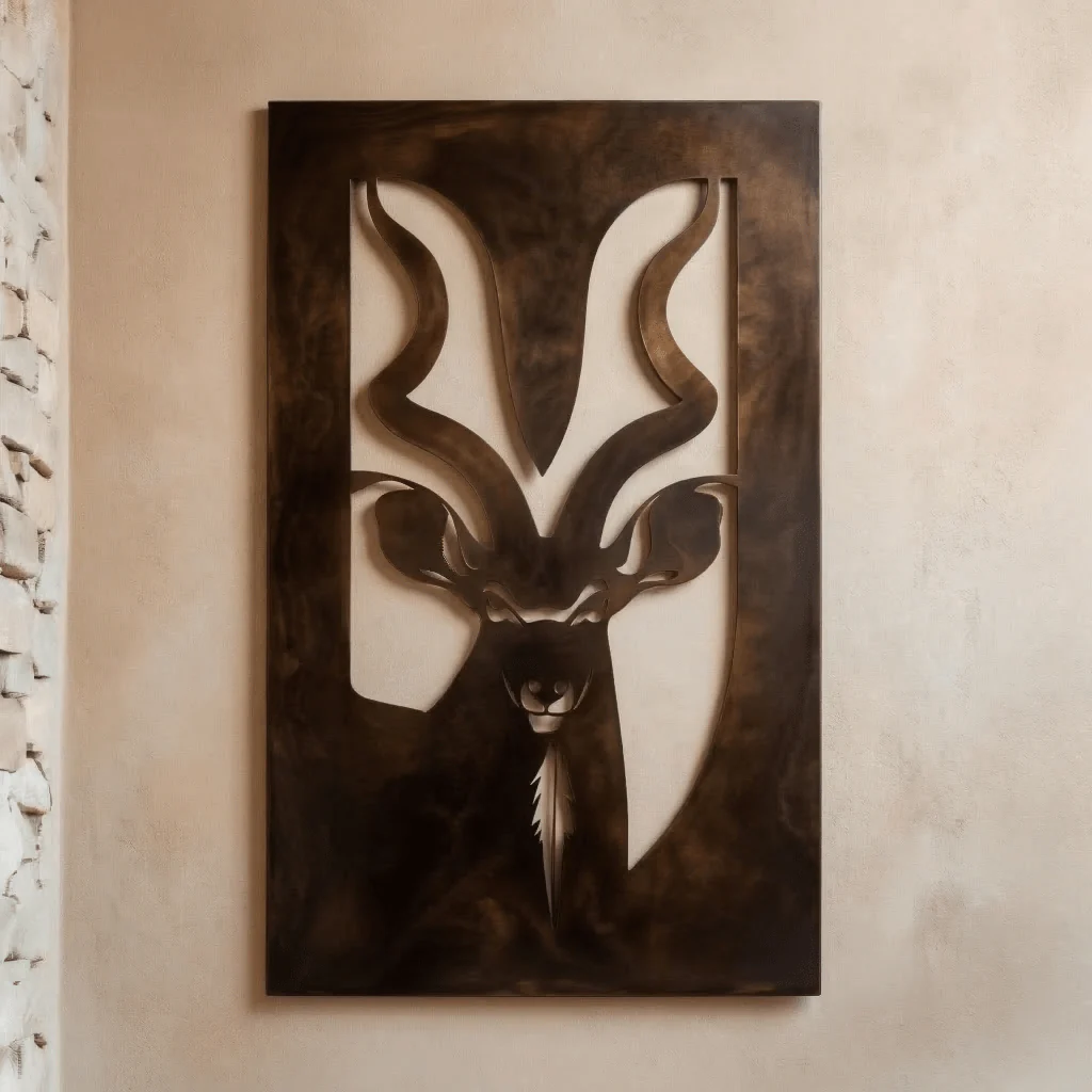 The Greater Kudu - Metal Wall Art - Umber - Image 3