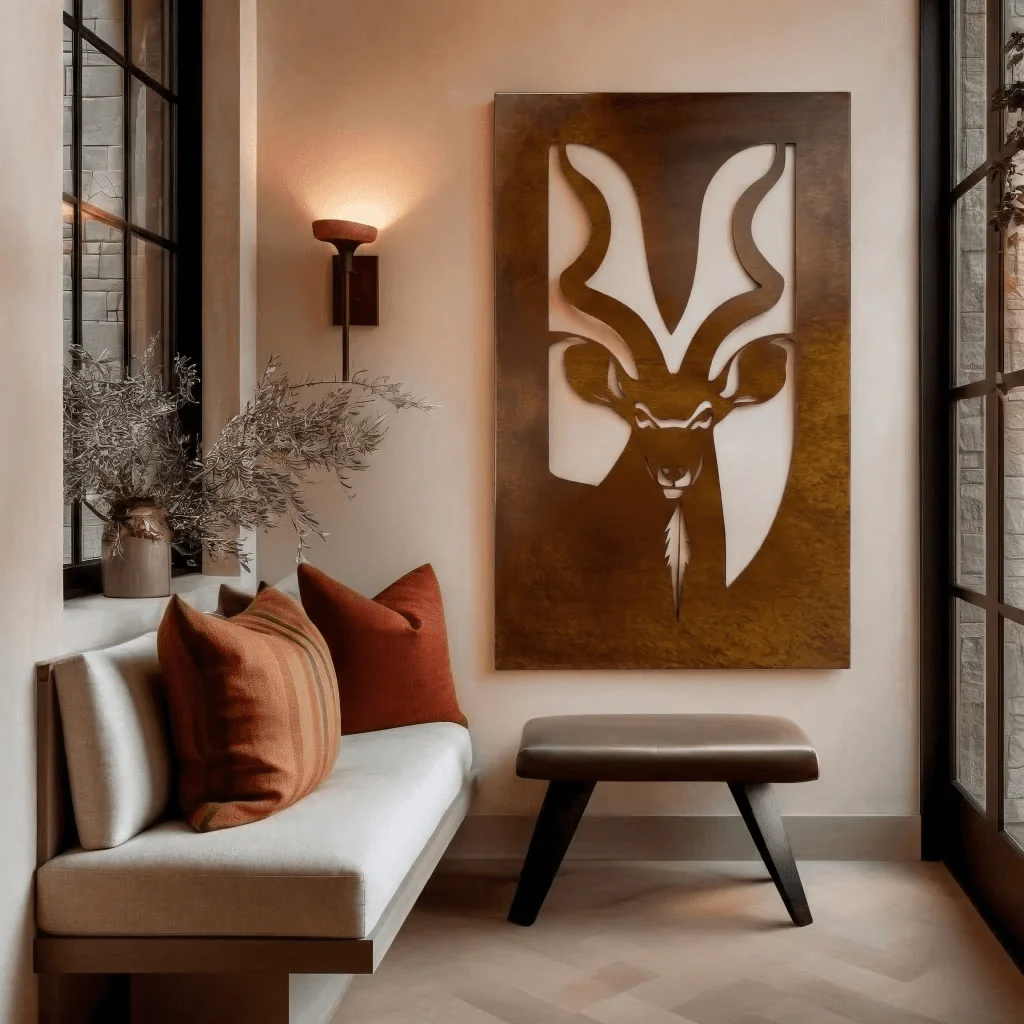 The Greater Kudu - Metal Wall Art - Oxide - Image 2