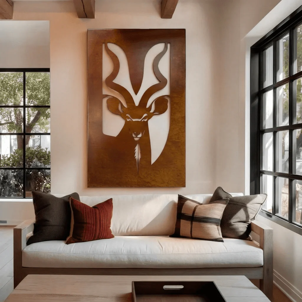 The Greater Kudu - Metal Wall Art - Oxide - Image 3