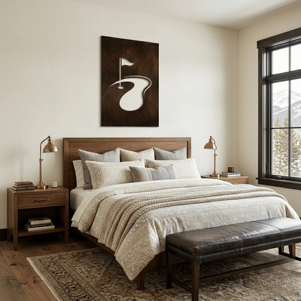 The Greenside - Metal Wall Art - Umber