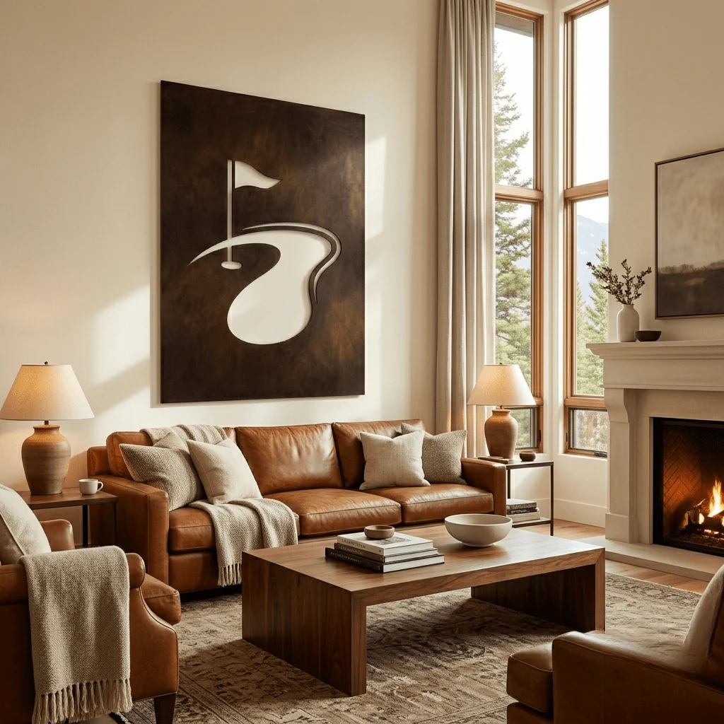The Greenside - Metal Wall Art - Umber - Image 3