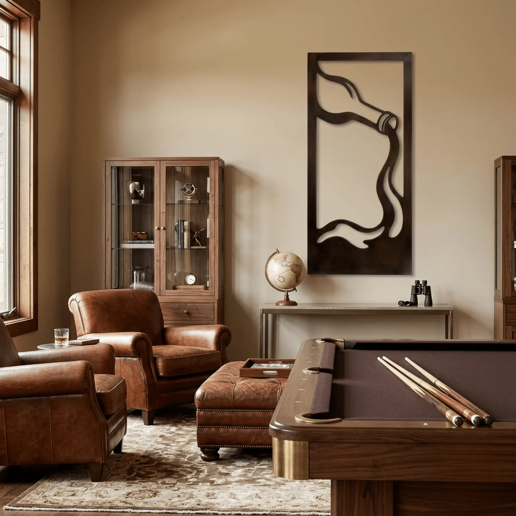 The Heavy Pour - Metal Wall Art - Umber - Image 3