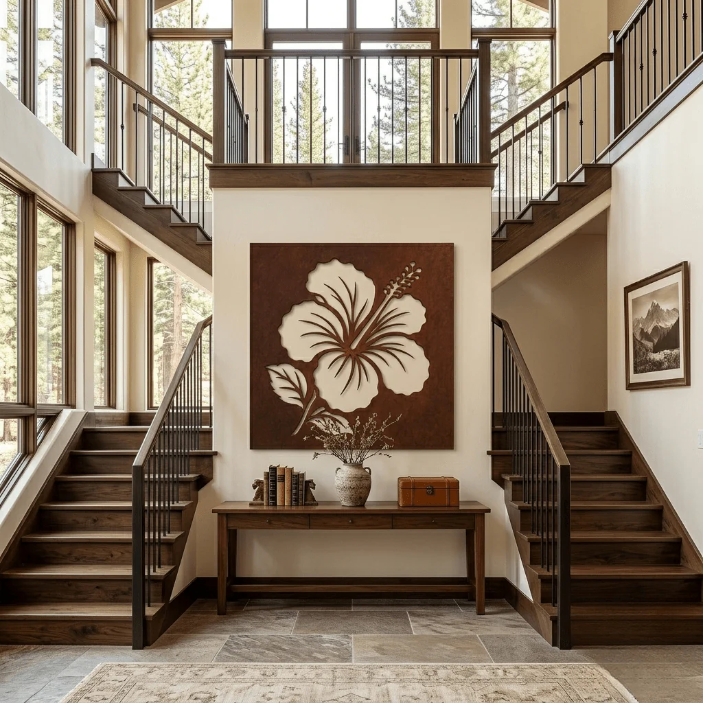 The Hibiscus - Metal Wall Art - Oxide - Image 3