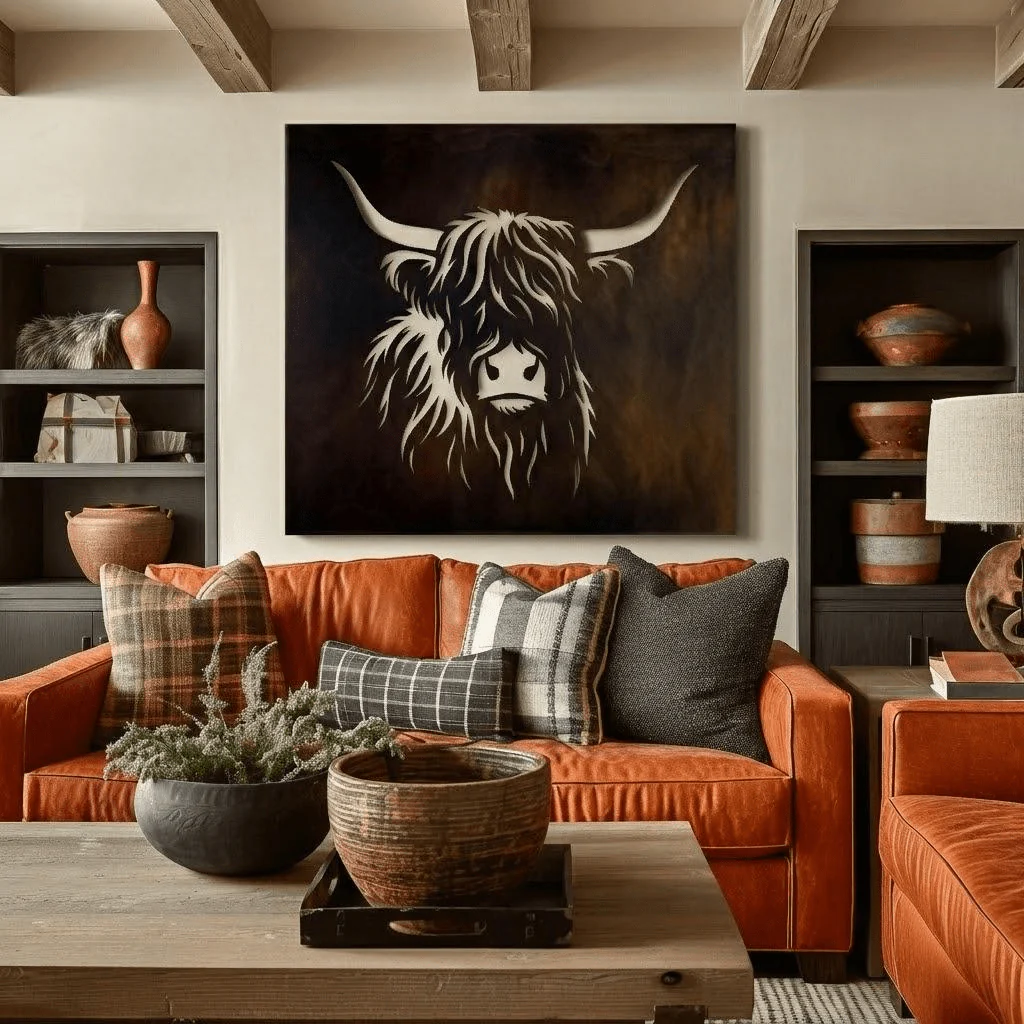 The Highland - Metal Wall Art - Umber - Image 3