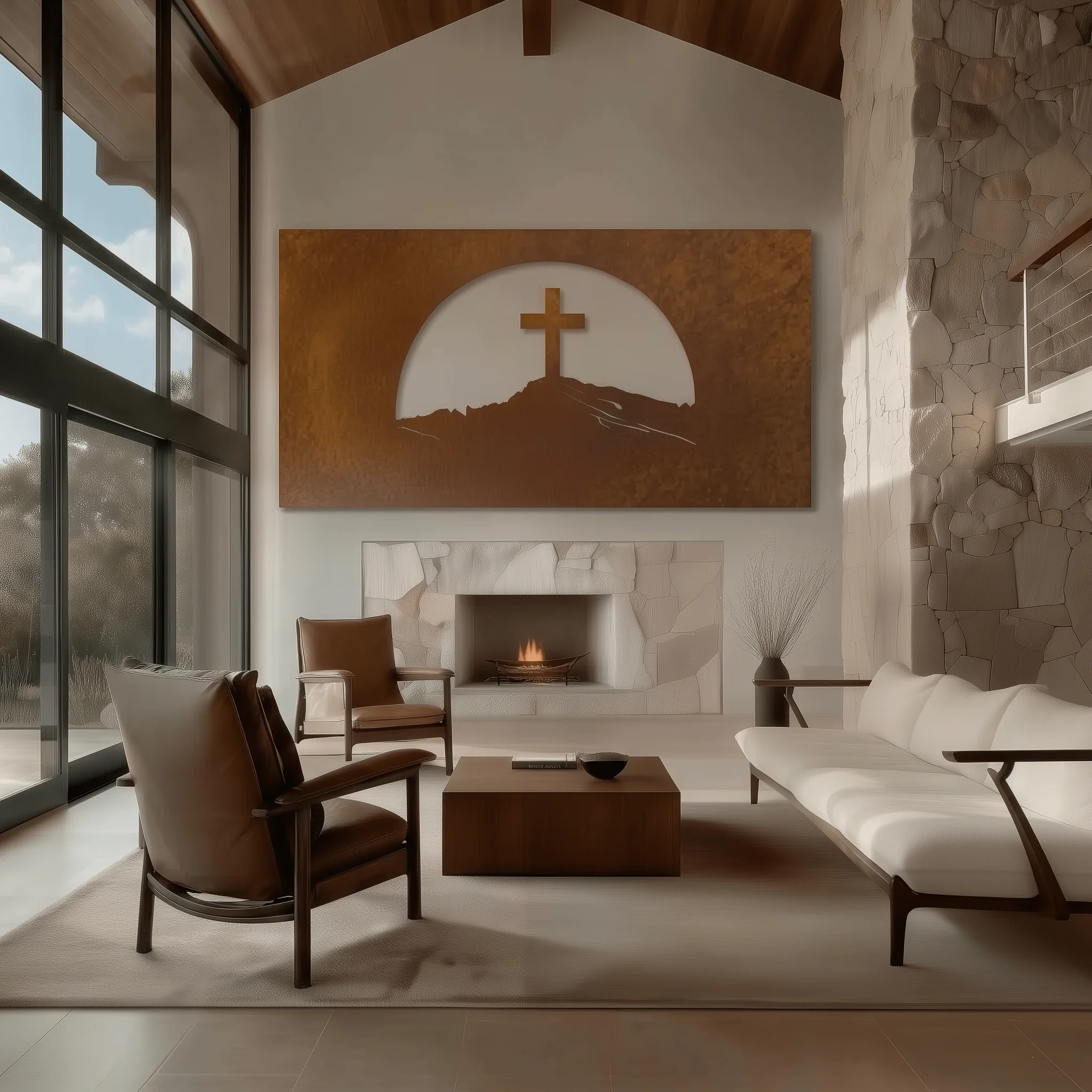 The Hilltop - Metal Wall Art - Oxide