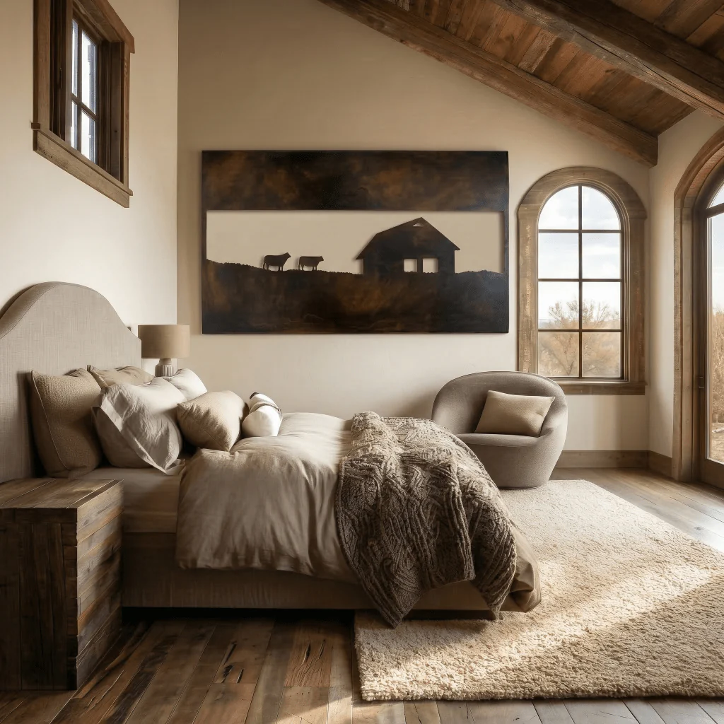 The Homestead - Metal Wall Art - Umber