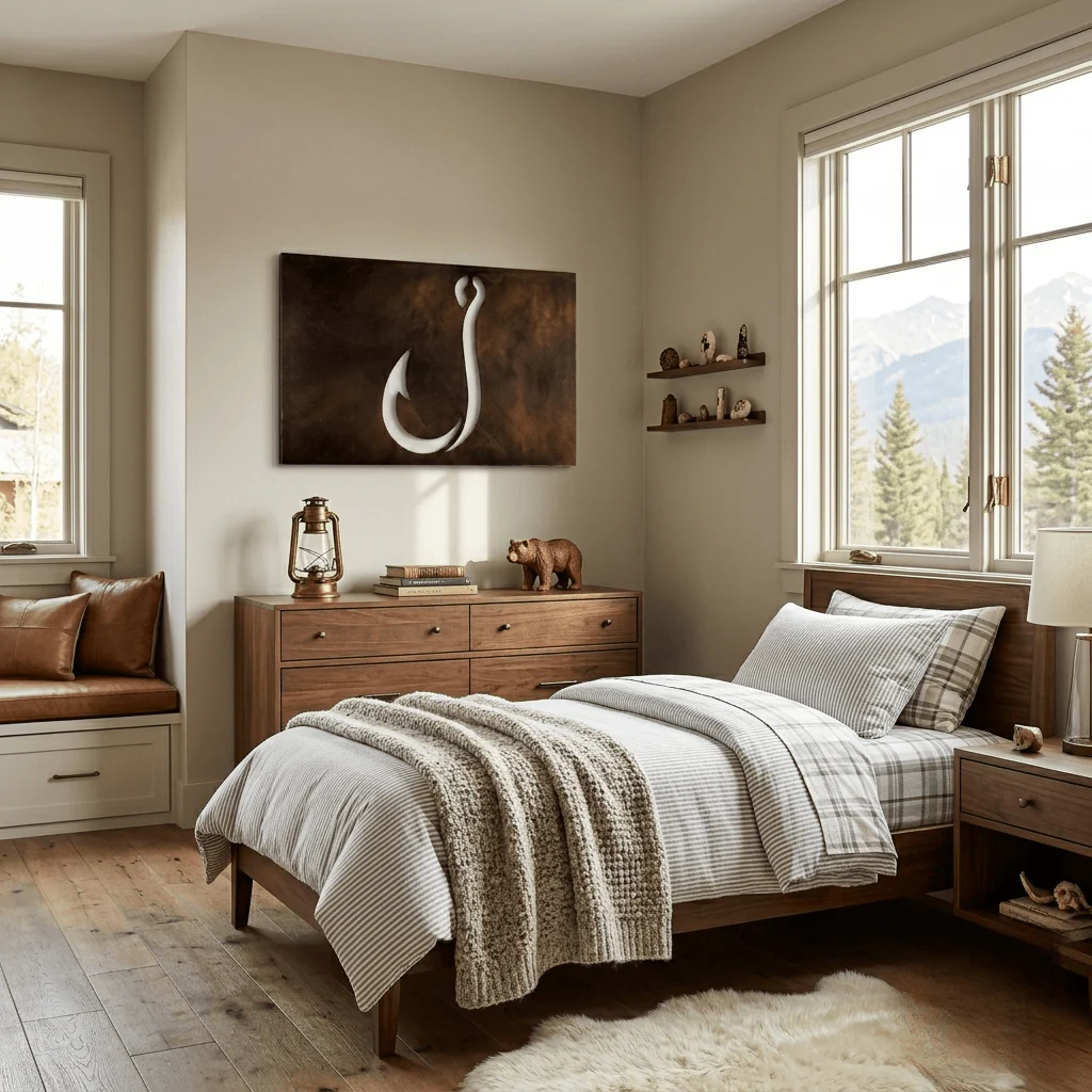 The Hook - Metal Wall Art - Umber